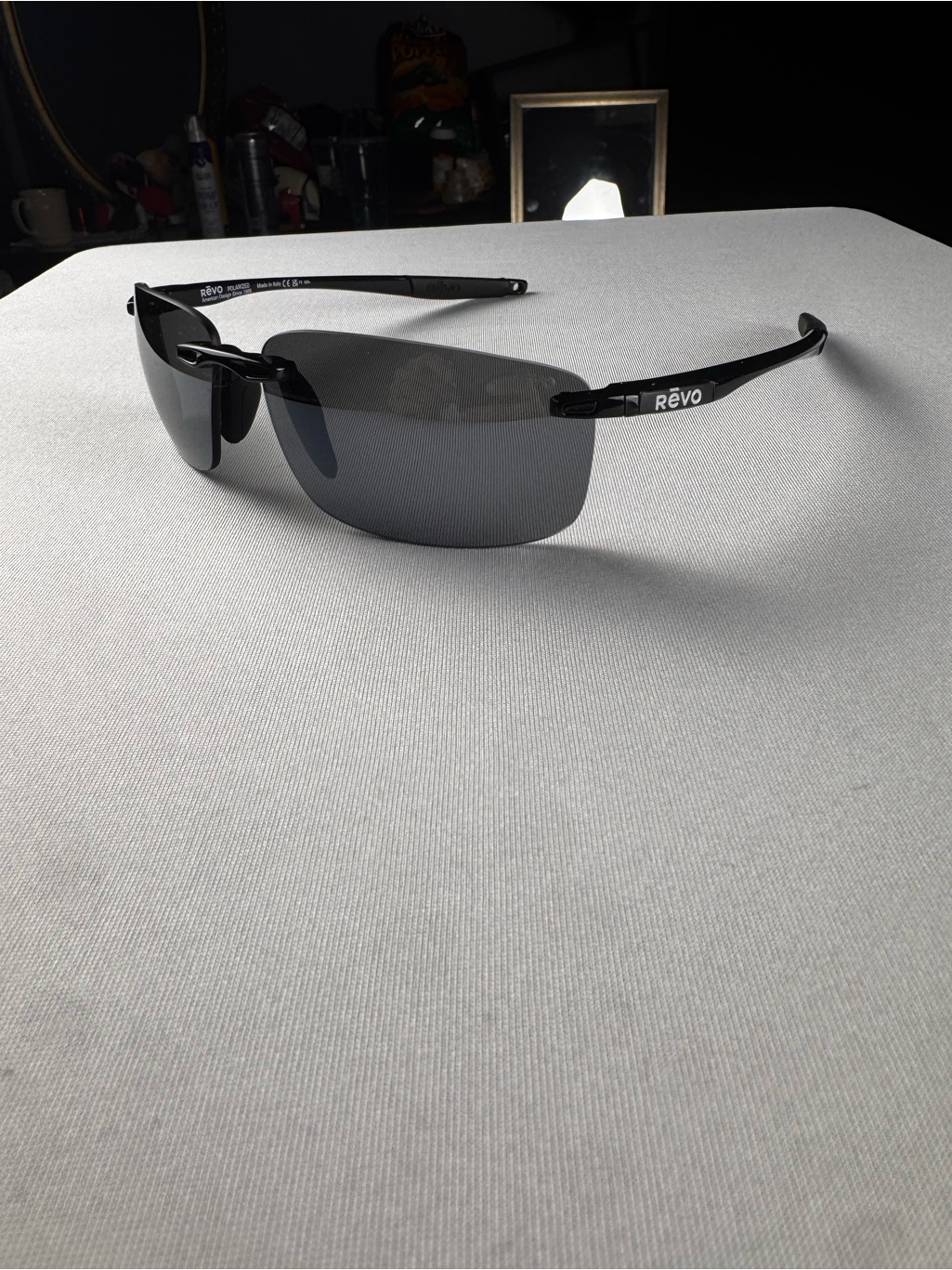 *New! Revo Re4059 Descend N Serilium Polarized 01 Gy Shiny Black/Grey No Case